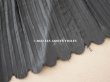 画像7: 19世紀末 アンティーク  ドレスの裾 黒いシルクのプリーツ 2.7m 約11cm幅 (7)