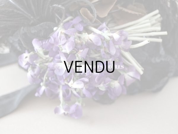 画像8: 19世紀 アンティーク  ベルギーの画家　Félicien Rops　婦人の遺品 菫の布花付き帽子 (8)