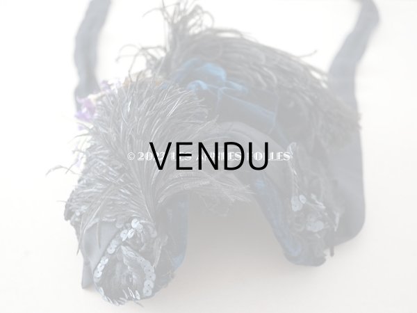 画像12: 19世紀 アンティーク  ベルギーの画家　Félicien Rops　婦人の遺品 菫の布花付き帽子 (12)