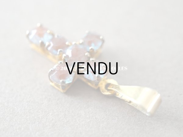 画像6: 【セール対象外】アンティーク  サフィレット サフィリーン 小さなクロスのペンダントトップ 十字架 (6)