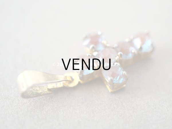 画像5: 【セール対象外】アンティーク  サフィレット サフィリーン 小さなクロスのペンダントトップ 十字架 (5)