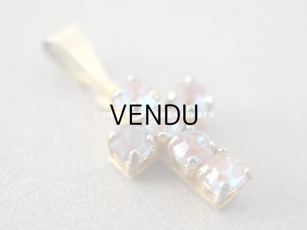 画像4: 【セール対象外】アンティーク  サフィレット サフィリーン 小さなクロスのペンダントトップ 十字架 (4)