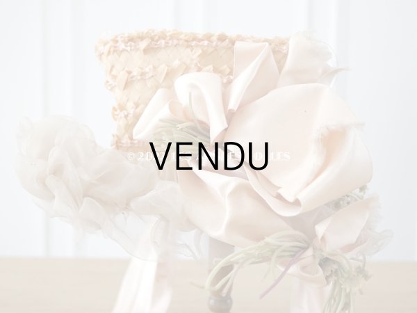 画像7: 19世紀 アンティーク  大きなピンクのリボンが結ばれた 貴婦人の帽子　ボンマルシェ百貨店　-AU BON MARCHE - (7)