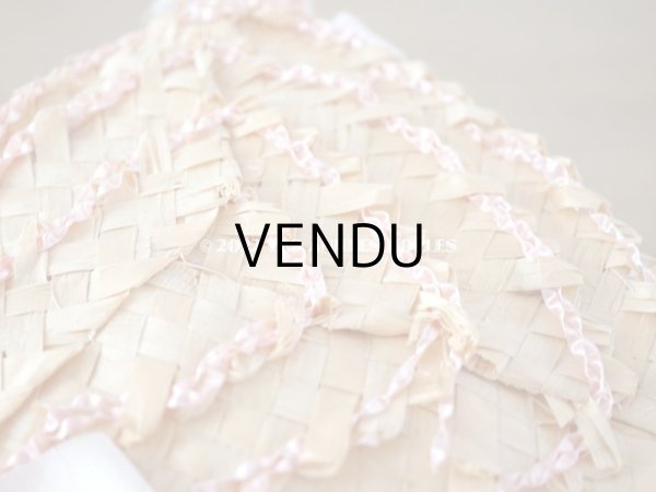 画像12: 19世紀 アンティーク  大きなピンクのリボンが結ばれた 貴婦人の帽子　ボンマルシェ百貨店　-AU BON MARCHE - (12)