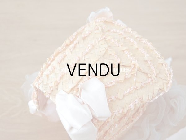 画像11: 19世紀 アンティーク  大きなピンクのリボンが結ばれた 貴婦人の帽子　ボンマルシェ百貨店　-AU BON MARCHE - (11)