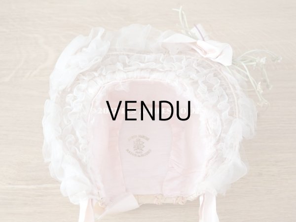 画像14: 19世紀 アンティーク  大きなピンクのリボンが結ばれた 貴婦人の帽子　ボンマルシェ百貨店　-AU BON MARCHE - (14)