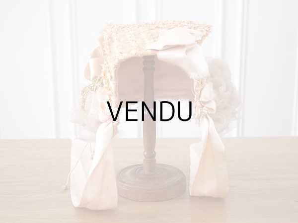 画像6: 19世紀 アンティーク  大きなピンクのリボンが結ばれた 貴婦人の帽子　ボンマルシェ百貨店　-AU BON MARCHE - (6)