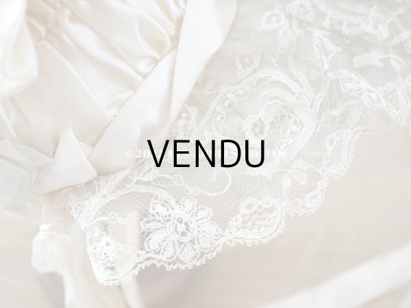 画像9: 19世紀末 アンティーク 小さな女の子の帽子 シルクシフォン&レース  (9)