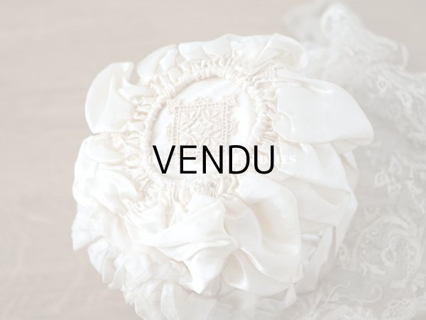 画像7: 19世紀末 アンティーク 小さな女の子の帽子 シルクシフォン&レース  (7)