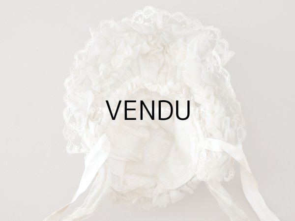 画像11: 19世紀末 アンティーク 小さな女の子の帽子 シルクシフォン&レース  (11)