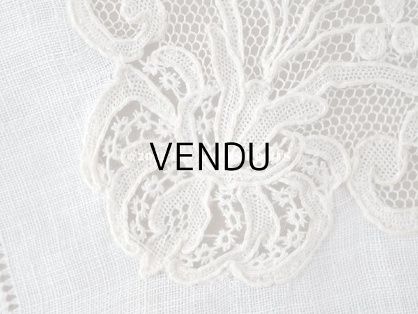 画像11: 19世紀 アンティーク アランソンレースのハンカチ オリジナルボックス入り 【ポワン・ダランソン（アランソン）】　【POINT D'ALENCON】 (11)