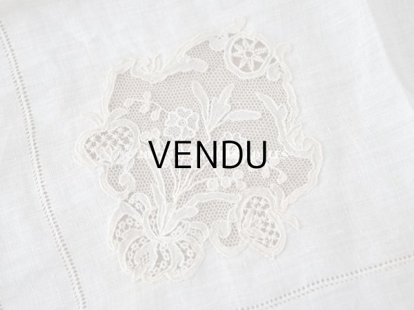 画像8: 19世紀 アンティーク アランソンレースのハンカチ オリジナルボックス入り 【ポワン・ダランソン（アランソン）】　【POINT D'ALENCON】 (8)