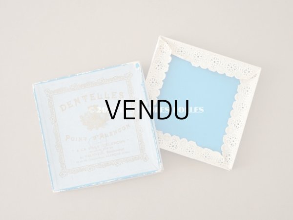 画像3: 19世紀 アンティーク アランソンレースのハンカチ オリジナルボックス入り 【ポワン・ダランソン（アランソン）】　【POINT D'ALENCON】 (3)