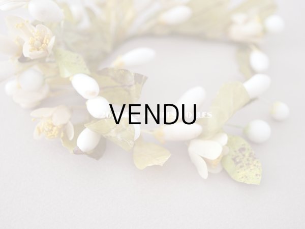 画像5: 1900年代 アンティーク ドール用 ワックスフラワーの小さなヘッドリース & ブーケ (5)