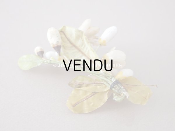 画像11: 1900年代 アンティーク ドール用 ワックスフラワーの小さなヘッドリース & ブーケ (11)