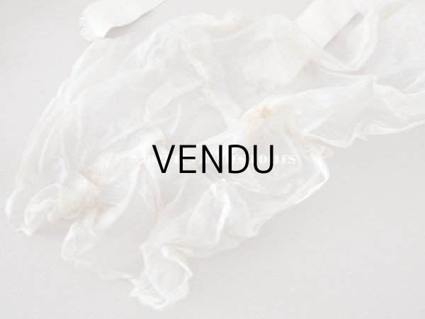 画像19: 19世紀末 アンティーク 小さな女の子の帽子 シルクシフォン&レース  (19)