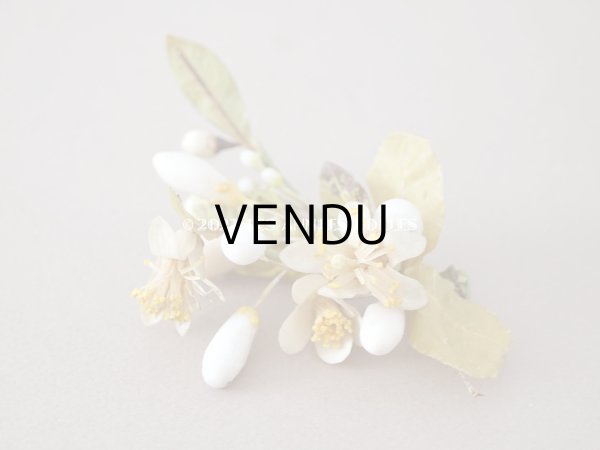 画像9: 1900年代 アンティーク ドール用 ワックスフラワーの小さなヘッドリース & ブーケ (9)