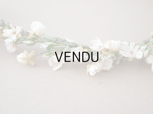 画像10: 19世紀末 アンティーク 白い小さなの布花のティアラ 花冠　 (10)