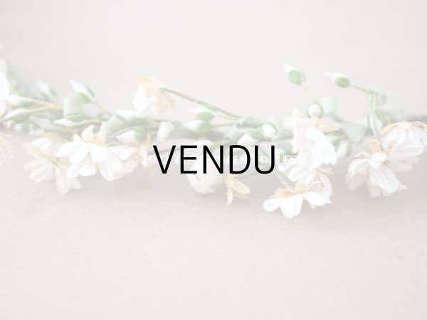画像9: 19世紀末 アンティーク 白い小さなの布花のティアラ 花冠　 (9)