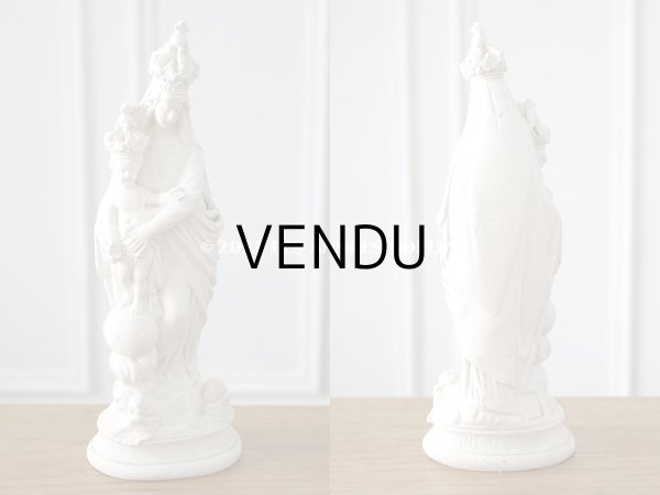 画像3: 1900年代 アンティーク 聖母マリア＆幼いキリストの石膏像 (3)