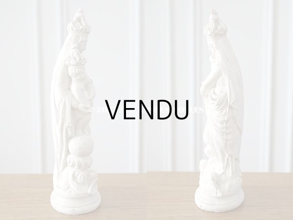 画像4: 1900年代 アンティーク 聖母マリア＆幼いキリストの石膏像 (4)