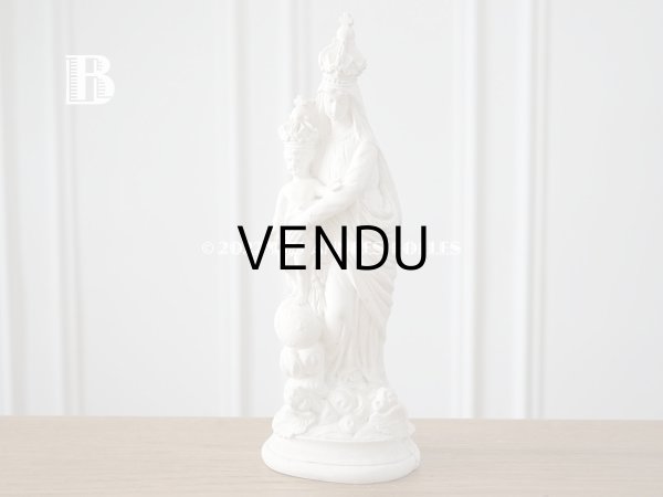 画像10: 1900年代 アンティーク 聖母マリア＆幼いキリストの石膏像 (10)