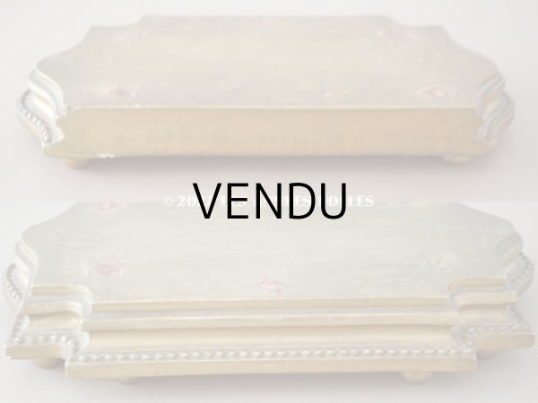 画像6: 19世紀 アンティーク 木製の台座　ゴールド  (6)