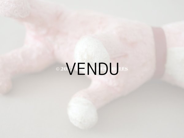 画像13: アンティーク 犬のぬいぐるみ　ピンク (13)