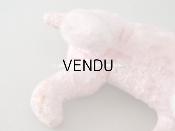 画像14: アンティーク 犬のぬいぐるみ　ピンク (14)