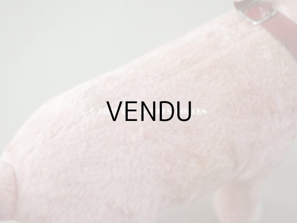 画像15: アンティーク 犬のぬいぐるみ　ピンク (15)