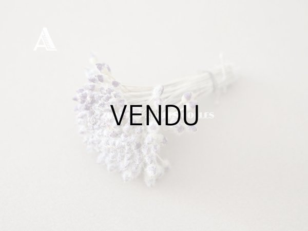 画像2: アンティーク ペップ　ラヴェンダー＆グレー  布花用 花芯 約120ピースの束 (2)