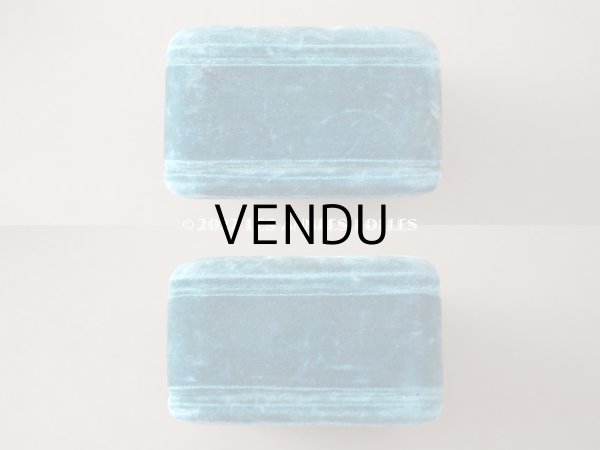 画像10: 19世紀末　アンティーク ブレスレット用 ジュエリーボックス　ブルーのベルベット (10)