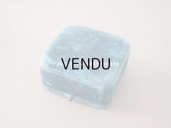 画像6: 19世紀末　アンティーク ブレスレット用 ジュエリーボックス　ブルーのベルベット (6)