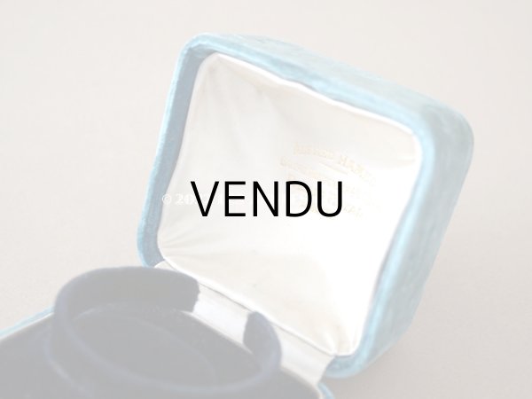 画像4: 19世紀末　アンティーク ブレスレット用 ジュエリーボックス　ブルーのベルベット (4)