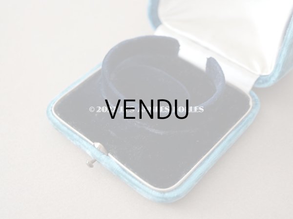 画像5: 19世紀末　アンティーク ブレスレット用 ジュエリーボックス　ブルーのベルベット (5)