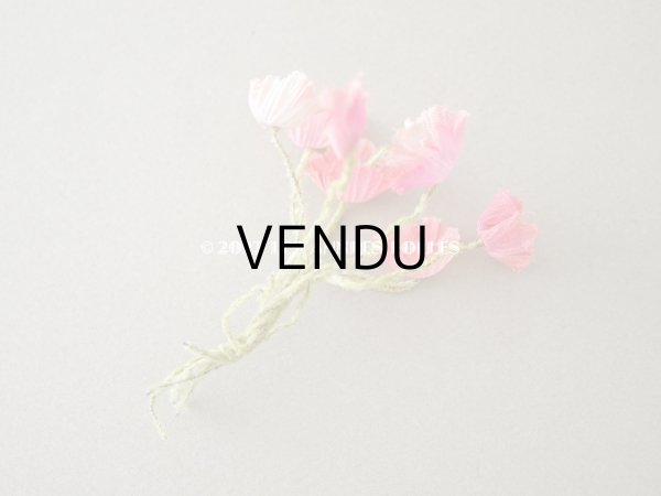 画像3: アンティーク ひなげしの布花のセット ドールハット (3)