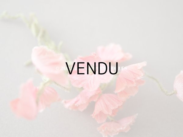 画像8: アンティーク ひなげしの布花のセット ドールハット (8)