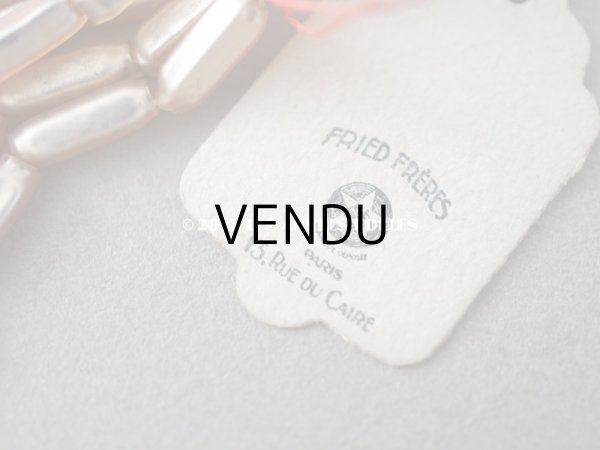 画像5: 1920年代 アンティーク スフレビーズ ピーチピンク　吹きガラス製 ビーズ 8×2mm 約580ピース (5)