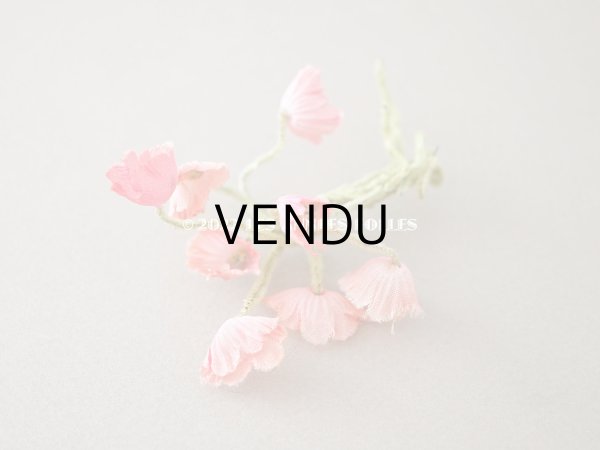 画像5: アンティーク ひなげしの布花のセット ドールハット (5)