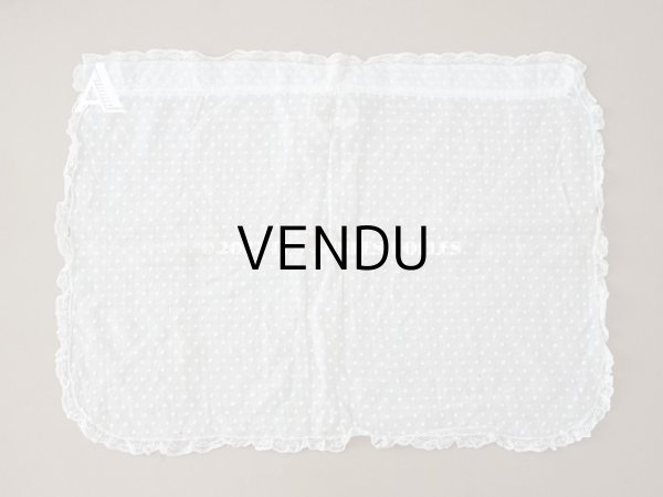 画像5: アンティーク  とても小さな花刺繍入り コットン生地  34.5×46.5cm (5)