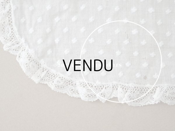 画像6: アンティーク  とても小さな花刺繍入り コットン生地  34.5×46.5cm (6)