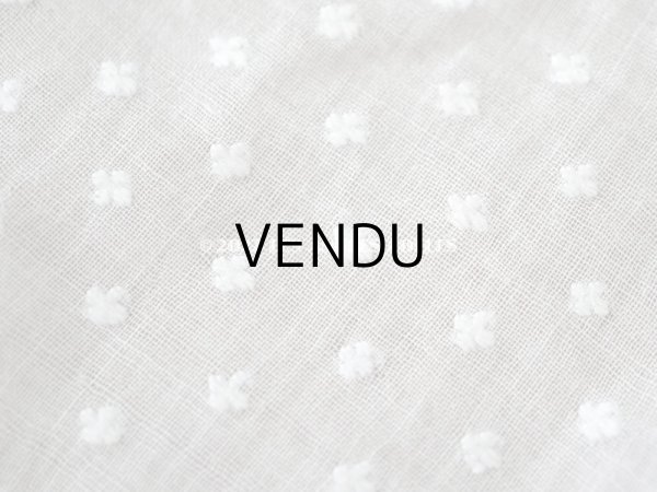 画像3: アンティーク  とても小さな花刺繍入り コットン生地  34.5×46.5cm (3)