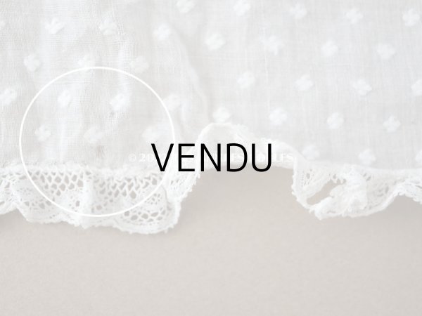 画像7: アンティーク  とても小さな花刺繍入り コットン生地  34.5×46.5cm (7)