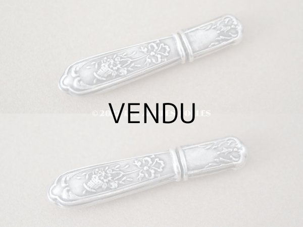 画像4: 1920年代 アンティーク リボン＆ローズパニエ柄 ソーイングセット 裁縫道具 (4)