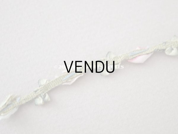 画像7: アンティーク シルク製ロココトリム　3色の薔薇 37cm (7)