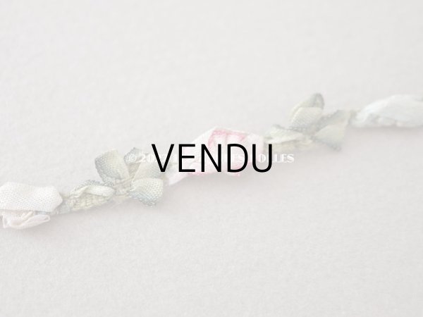 画像3: アンティーク シルク製ロココトリム　3色の薔薇 37cm (3)