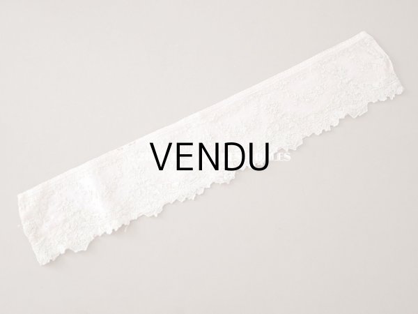 画像7: 18世紀 アンティーク ニードルレース アランソンレース 薔薇のガーランド 89cm 9cm幅 ポワン・ダランソン (7)