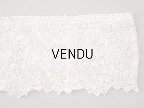 画像19: 18世紀 アンティーク ニードルレース アランソンレース 薔薇のガーランド 89cm 9cm幅 ポワン・ダランソン (19)