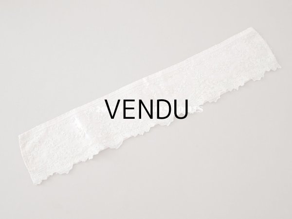 画像15: 18世紀 アンティーク ニードルレース アランソンレース 薔薇のガーランド 89cm 9cm幅 ポワン・ダランソン (15)