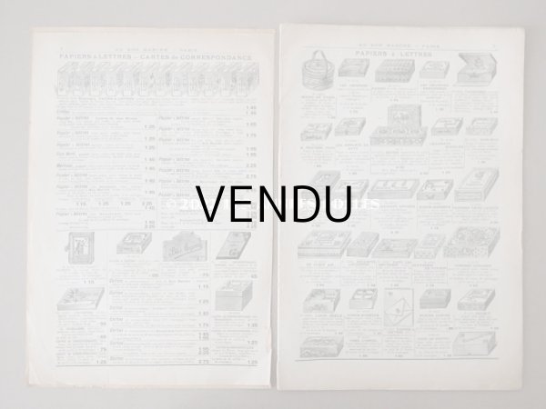 画像4: 1900年頃 アンティーク ボンマルシェのカタログ 文具 パペトリー CATALOGUE DE PAPETERIE ET ARTICLES DE BUREAU - AU BON MARCHE - (4)